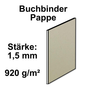Buchbinderpappe - 1,5 mm - Extrem starker Karton - Modellbau