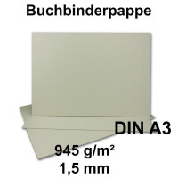 150 Stück Buchbinderpappe DIN A3 - Stärke 1,5 mm (