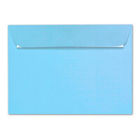 ARTOZ 150x Briefumschläge DIN C5 Blau (Azur) - 229 x 162 mm Kuvert ohne Fenster - Umschläge selbstklebend haftklebend - Serie Artoz 1001