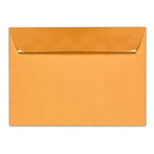 ARTOZ 150x Briefumschläge DIN C5 Orange (Mango) - 229 x 162 mm Kuvert ohne Fenster - Umschläge selbstklebend haftklebend - Serie Artoz 1001