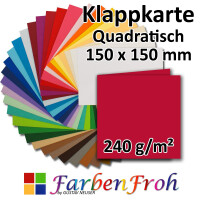 quadratische Klappkarte - 15,0 x 15,0 cm - 240 g/m² - FarbenFroh by GUSTAV NEUSER