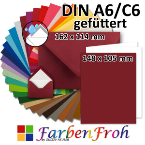 FarbenFroh Karten-SET, DIN A6 Faltkarte mit...