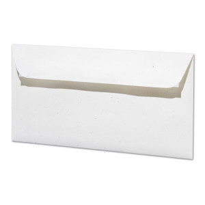 ARTOZ 100 x Briefumschläge DIN LANG - Farbe: birch (weiß / cremeweiss) - 11,4 x 22,4 cm - mit Haftklebung und Abziehstreifen - Serie Greenline