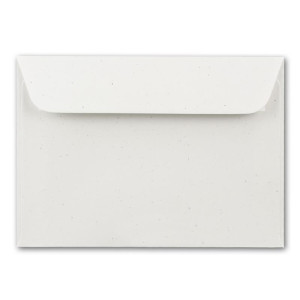 ARTOZ 250 x Briefumschläge DIN C6 - Farbe: birch (weiß / cremeweiss) - 11,4 x 16,2 cm - mit Haftklebung und Abziehstreifen - Serie Greenline