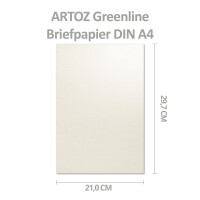 ARTOZ 300x Briefbogen DIN A4 ohne Falz - Farbe: tortilla (Cr