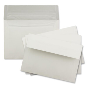 150x Brief-Umschläge DIN C6 in Creme - gefüttert mit weissem Seiden-Futter - 11,4 x 16,2 cm - Brief-Kuverts für Grußkarten - 100Gramm pro m²- Haftklebung