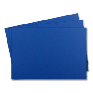 200 Stück Karte mit Umschlag Set - Einzel-Karten Din A5 - 14,8 x 21 cm royalblau mit Brief-Umschlägen Din C5 - 15,4 x 22 cm royalblau - Nassklebung
