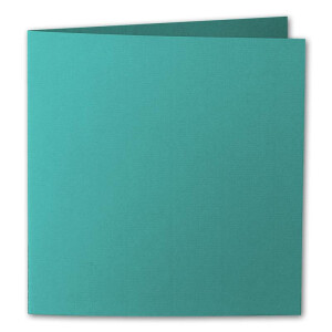 ARTOZ 75x quadratische Faltkarten - Tropical Green (Grün) - 155 x 155 mm Karten blanko zum Selbstgestalten - 220 g/m² gerippt