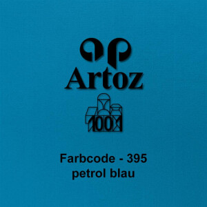 ARTOZ 10x quadratische Faltkarten - Petrol (Blau) - 155 x 155 mm Karten blanko zum Selbstgestalten - 220 g/m² gerippt