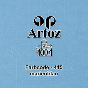ARTOZ 25x Faltkarten quadratisch - Marienblau (Blau) - 155 x 155 mm Karten blanko zum Selbstgestalten - 220 g/m² gerippt