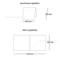 ARTOZ 75x quadratische Faltkarten - Classic Blue (Blau) - 15