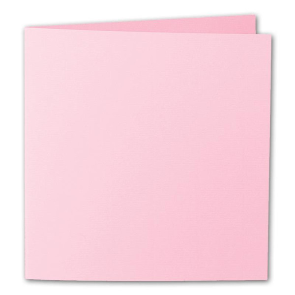 ARTOZ 100x quadratische Faltkarten - Kirschblüte (Rosa) - 155 x 155 mm Karten blanko zum Selbstgestalten - 220 g/m² gerippt