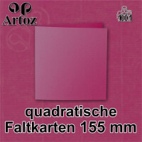 ARTOZ 400x quadratische Faltkarten - Purpur-Rot (Rot) - 155 x 155 mm Karten blanko zum Selbstgestalten - 220 g/m² gerippt