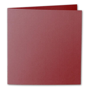 ARTOZ 500x quadratische Faltkarten - Weinrot (Rot) - 155 x 155 mm Karten blanko zum Selbstgestalten - 220 g/m² gerippt
