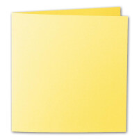 ARTOZ 250x quadratische Faltkarten - Gelb (Gelb) - 155 x 155 mm Karten blanko zum Selbstgestalten - 220 g/m² gerippt