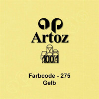 ARTOZ 250x quadratische Faltkarten - Gelb (Gelb) - 155 x 155 mm Karten blanko zum Selbstgestalten - 220 g/m² gerippt