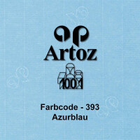 ARTOZ 25x Faltkarten quadratisch - Azur (Blau) - 155 x 155 mm Karten blanko zum Selbstgestalten - 220 g/m² gerippt