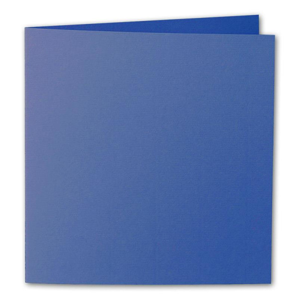 ARTOZ 25x Faltkarten quadratisch - Royal (Blau) - 155 x 155 mm Karten blanko zum Selbstgestalten - 220 g/m² gerippt