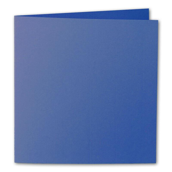 ARTOZ 300x quadratische Faltkarten - Royal (Blau) - 155 x 155 mm Karten blanko zum Selbstgestalten - 220 g/m² gerippt
