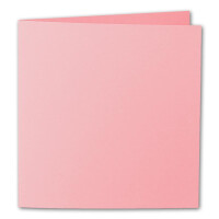 ARTOZ 100x quadratische Faltkarten - Pink (Rosa) - 155 x 155 mm Karten blanko zum Selbstgestalten - 220 g/m² gerippt