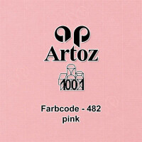 ARTOZ 100x quadratische Faltkarten - Pink (Rosa) - 155 x 155 mm Karten blanko zum Selbstgestalten - 220 g/m² gerippt