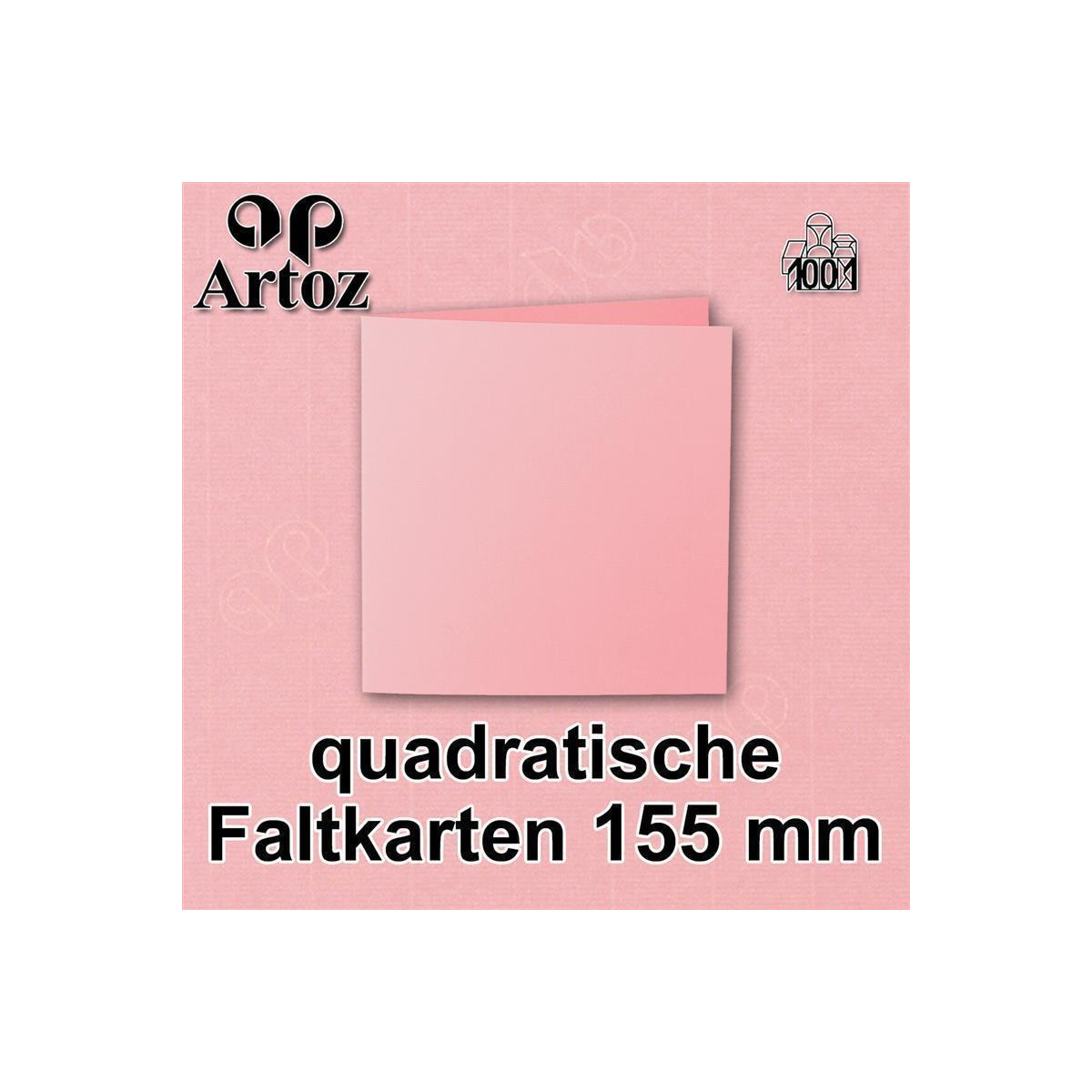 16x16 cm / 15,5x15,5 cm 25x Briefumschläge Klappkarten quadratisch Pink 