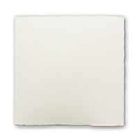 500x Quadratische Vintage Einzel-Karten, Büttenpapier, 12 x 12 cm - Natur-Weiß 225 g/m² - Vellum Oberfläche