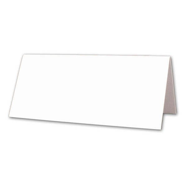 50x Artoz Perle - Tischkarten / Namenskärtchen - 250 g/m² - Perlmutt-Weiß - glänzend - 100 x 90 mm - zum Falten als Doppelkarte / Faltkarte
