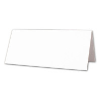 50x Artoz Perle - Tischkarten / Namenskärtchen - 250 g/m² - Perlmutt-Weiß - glänzend - 100 x 90 mm - zum Falten als Doppelkarte / Faltkarte