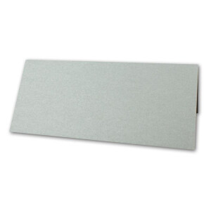 100x Artoz Perle - Tischkarten / Namenskärtchen - 250 g/m² - Silber - glänzend - 100 x 90 mm - zum Falten als Doppelkarte / Faltkarte