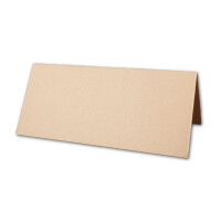 75x Artoz Perle - Tischkarten / Namenskärtchen - 250 g/m² - Pfirsich - glänzend - 100 x 90 mm - zum Falten als Doppelkarte / Faltkarte