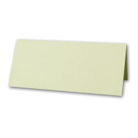 150x Artoz Perle - Tischkarten / Namenskärtchen - 250 g/m² - Pistache - glänzend - 100 x 90 mm - zum Falten als Doppelkarte / Faltkarte