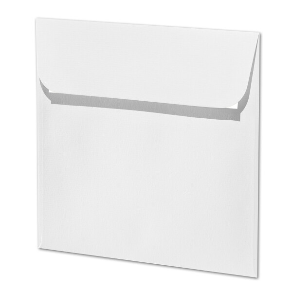 ARTOZ 75x quadratische Briefumschläge blütenweiß (Weiß) 100 g/m² - 16 x 16 cm - Kuvert ohne Fenster - Umschläge mit Haftklebung