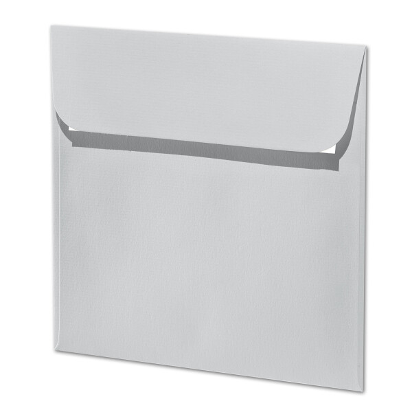 ARTOZ 150x quadratische Briefumschläge lichtgrau (Grau) 100 g/m² - 16 x 16 cm - Kuvert ohne Fenster - Umschläge mit Haftklebung