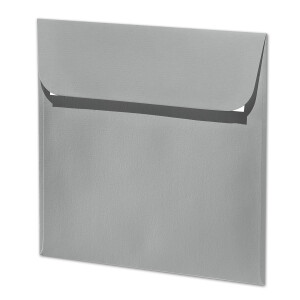 ARTOZ 200x quadratische Briefumschläge graphit (Grau) 100 g/m² - 16 x 16 cm - Kuvert ohne Fenster - Umschläge mit Haftklebung