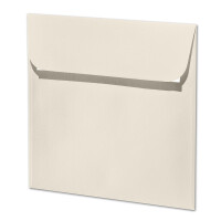 ARTOZ 10x quadratische Briefumschläge ivory (Creme) 100 g/m² - 16 x 16 cm - Kuvert ohne Fenster - Umschläge mit Haftklebung