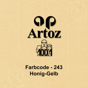 ARTOZ 250x quadratische Briefumschläge honiggelb (Gelb) 100 g/m² - 16 x 16 cm - Kuvert ohne Fenster - Umschläge mit Haftklebung