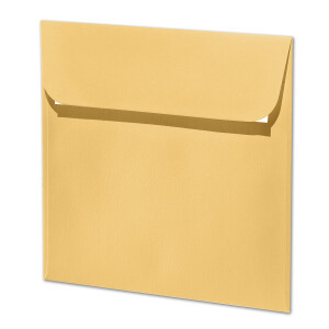 ARTOZ 75x quadratische Briefumschläge honiggelb (Gelb) 100 g/m² - 16 x 16 cm - Kuvert ohne Fenster - Umschläge mit Haftklebung