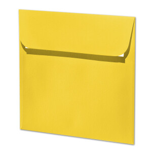 ARTOZ 10x quadratische Briefumschläge sonnengelb (Gelb) 100 g/m² - 16 x 16 cm - Kuvert ohne Fenster - Umschläge mit Haftklebung