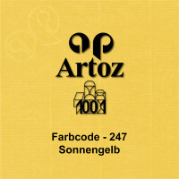 ARTOZ 100x quadratische Briefumschläge sonnengelb (Gelb) 100 g/m² - 16 x 16 cm - Kuvert ohne Fenster - Umschläge mit Haftklebung