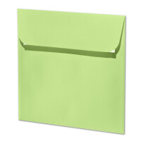 ARTOZ 250x quadratische Briefumschläge birkengrün (Grün) 100 g/m² - 16 x 16 cm - Kuvert ohne Fenster - Umschläge mit Haftklebung