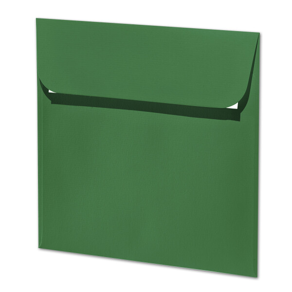 ARTOZ 250x quadratische Briefumschläge tannengrün (Grün) 100 g/m² - 16 x 16 cm - Kuvert ohne Fenster - Umschläge mit Haftklebung