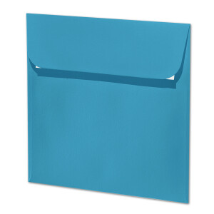 ARTOZ 200x quadratische Briefumschläge petrol (Blau) 100 g/m² - 16 x 16 cm - Kuvert ohne Fenster - Umschläge mit Haftklebung