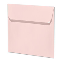 ARTOZ 25x quadratische Briefumschläge zartrosa (Rosa) 100 g/m² - 16 x 16 cm - Kuvert ohne Fenster - Umschläge mit Haftklebung
