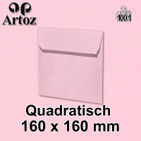 ARTOZ 10x quadratische Briefumschläge kirschblüte (Rosa) 100 g/m² - 16 x 16 cm - Kuvert ohne Fenster - Umschläge mit Haftklebung