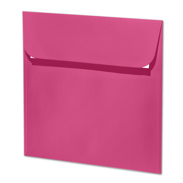 ARTOZ 10x quadratische Briefumschläge fuchsia (Pink) 100 g/m² - 16 x 16 cm - Kuvert ohne Fenster - Umschläge mit Haftklebung