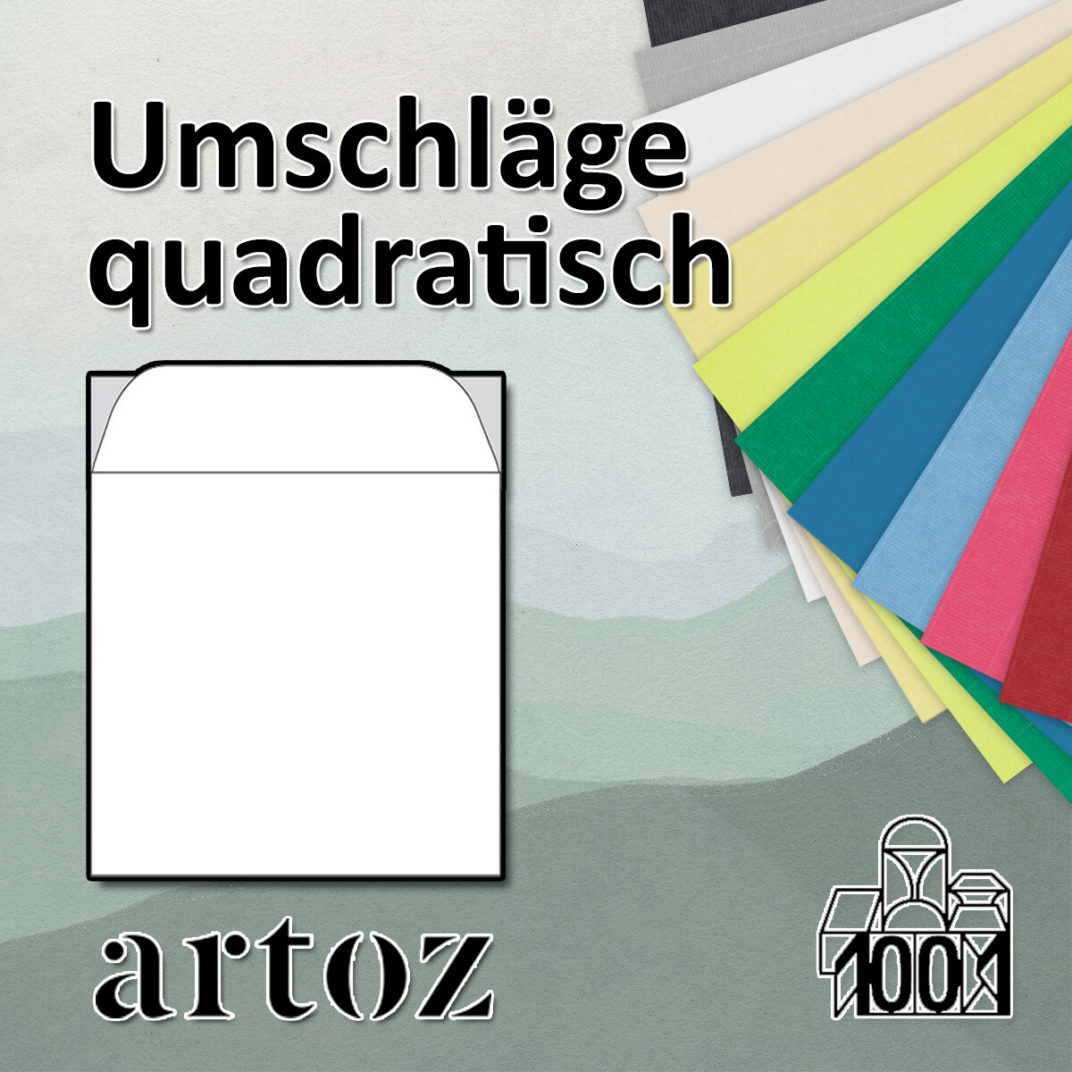 ARTOZ Serie 1001 - Quadratischer Briefumschlag mit...