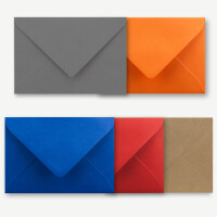 100x Farbige Karten blanko mit Umschlag  und Einlegeblätter  in DIN A6/ C6 - Herbstfarben