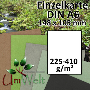 Kraftpapier-Karten DIN A6 - 14,8 x 10,5 cm - 225 / 285 /...
