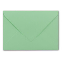 75 Briefumschläge in Minze mit weißem Innenfutter - Kuverts in DIN B6 Format  - 12,5 x 17,6 cm - Seidenfutter - Nassklebung